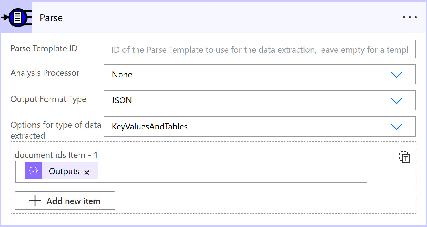 Parse operation